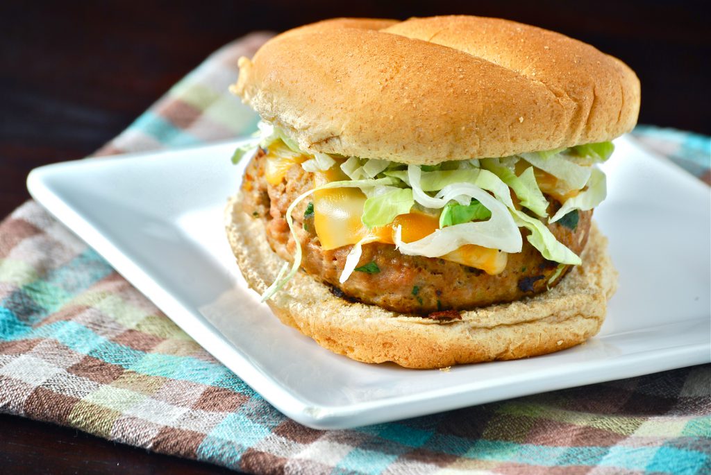 Grilled Turkey Burgers with Cheddar & Smoky Aioli